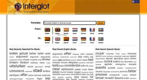 interglot|Interglot Translation Dictionaries.